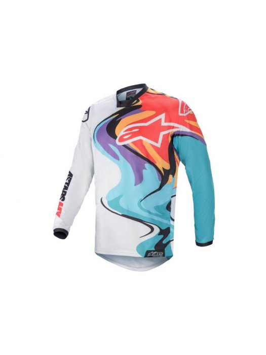 БЛУЗА ALPINESTARS RACER FLAGSHIP JERSEY OFF WHITE MULTICOLOR
